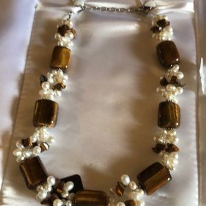 tigers eye very heavy necklace